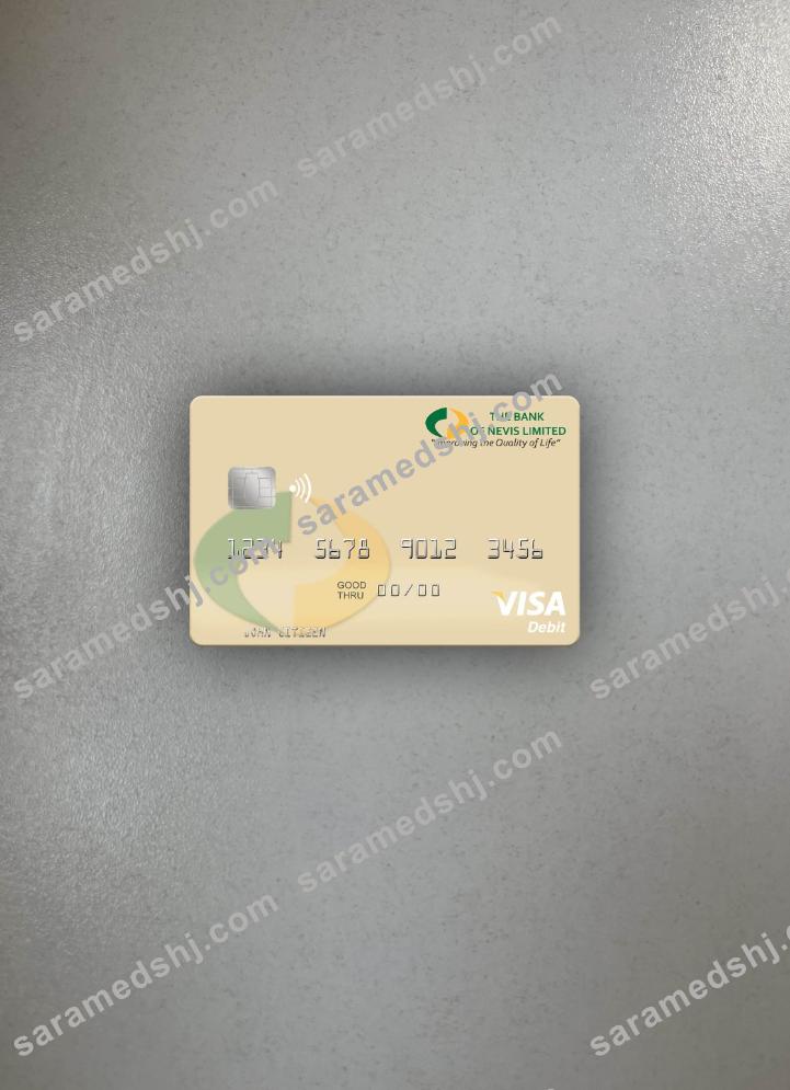 Saint Kitts and Nevis Bank of Nevis visa debit card photolook front